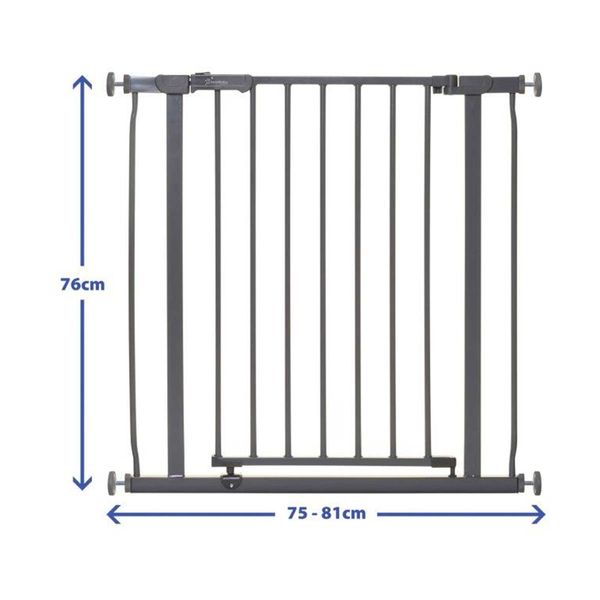 DreamBaby DreamBaby Ava 75-81cm Charcoal Παιδική Πόρτα Ασφαλείας