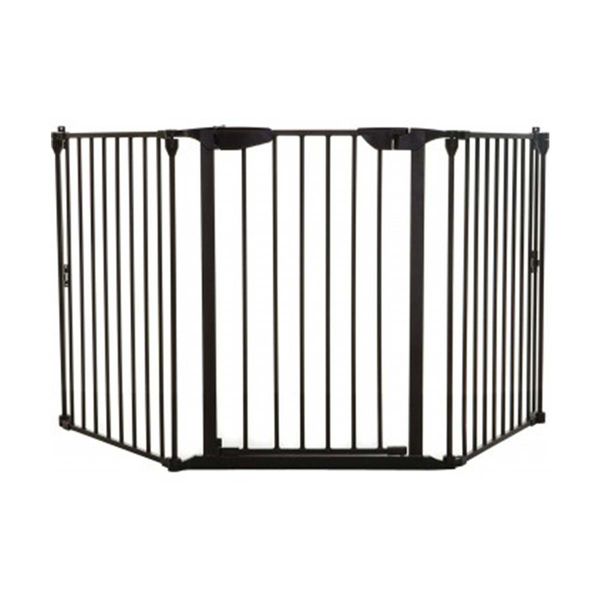 DreamBaby Newport 3 Panel Black Παιδική Πόρτα Ασφαλείας