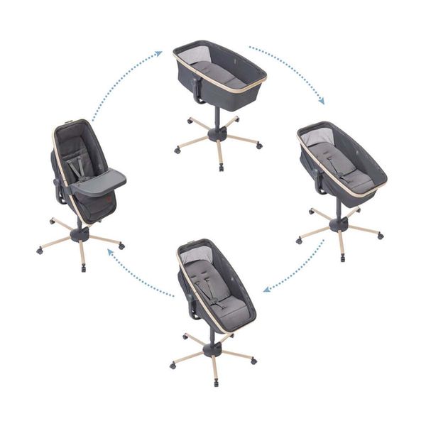 Maxi Cosi Maxi Cosi Alba all-in-one Beyond Graphite Λίκνο-Ρηλάξ-Καρέκλα Φαγητού