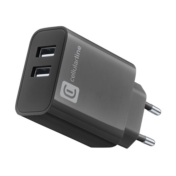 Cellular Line Cellular Line Dual USB 24W Black Φορτιστής