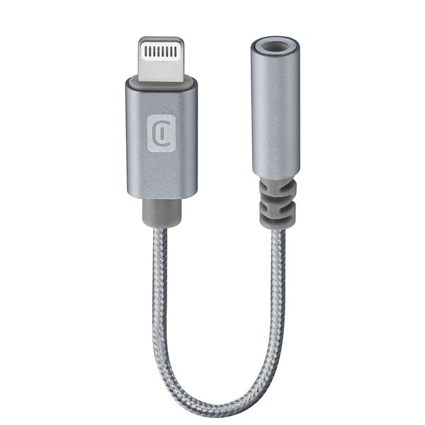 Cellular Line Cellular Line Lightning to Aux Female 1m Grey Καλώδιο Αντάπτορας