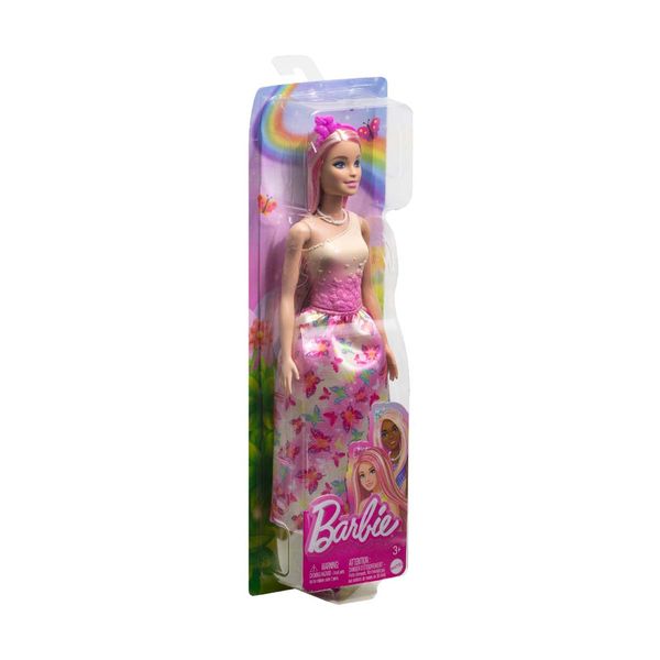 Mattel Barbie Νέα Πριγκίπισσα με Ροζ Ανταύγιες HRR08 Λαμπάδα 4058675