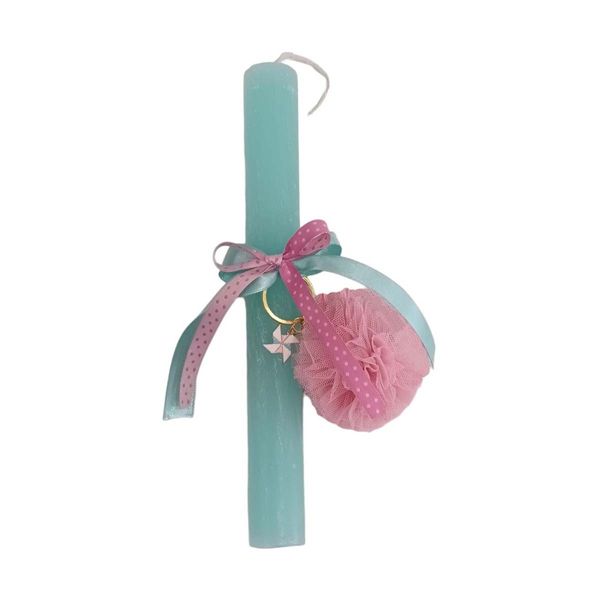 Deris Metal Στρογγυλό Πομ Πομ Ανεμόμυλος Μπρελόκ Στρογγυλή Ξυστή Λαμπάδα