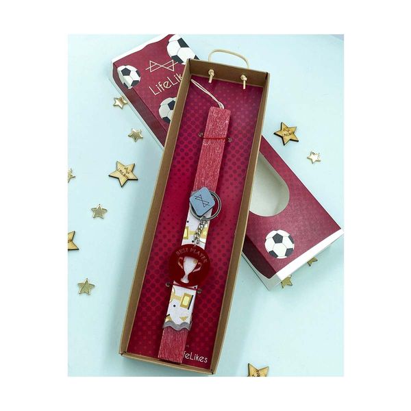 LifeLikes Ποδόσφαιρο Κόκκινο σε Κουτί Λαμπάδα