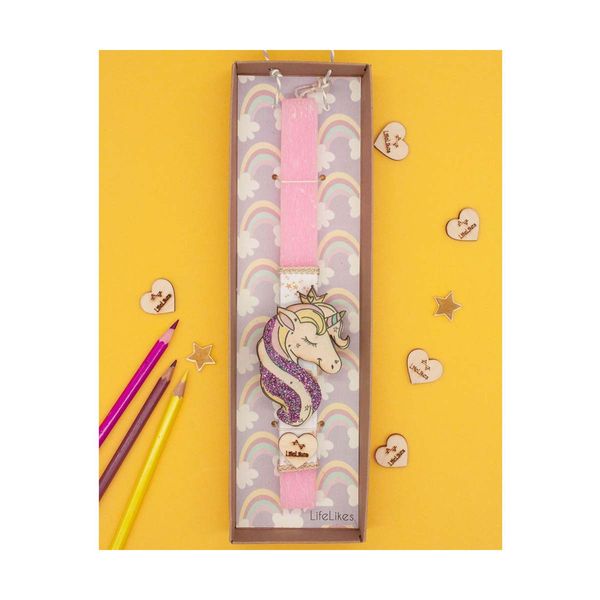 Synchronia Χαρούμενος Μονόκερος σε Κουτί Λαμπάδα