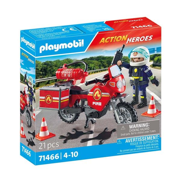 PLAYMOBIL® Action Heroes: Πυροσβέστης με Μοτοσικλέτα 71466 Παιχνίδι