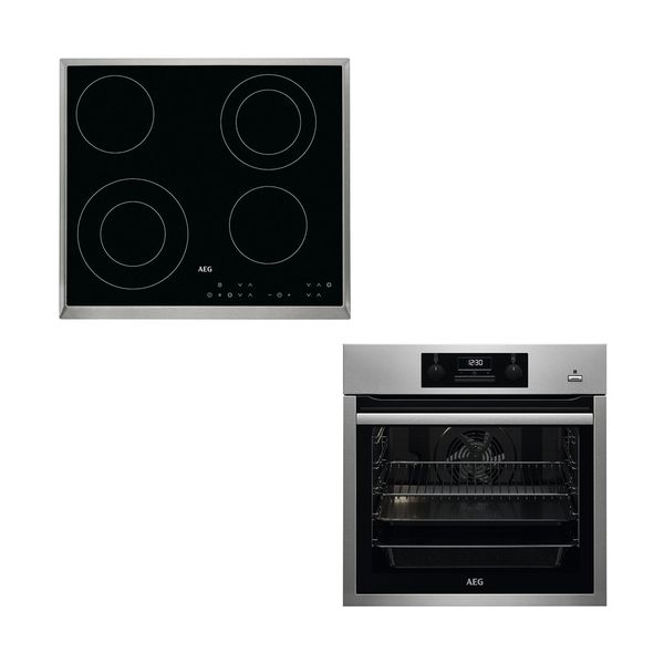 AEG BES351111M & HK634021XB Inox Set Εντοιχισμού