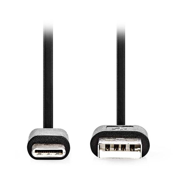Nedis USB 2.0 to USB-C 15W 1m Black Καλώδιο USB