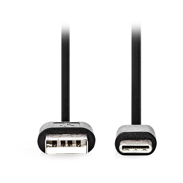 Nedis USB 2.0 to USB-C 2.5W 1m Black Καλώδιο USB