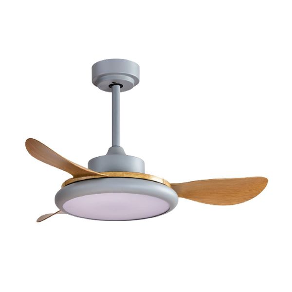 Eurolamp 300-25038 LED Φως White Wood Ανεμιστήρας Οροφής