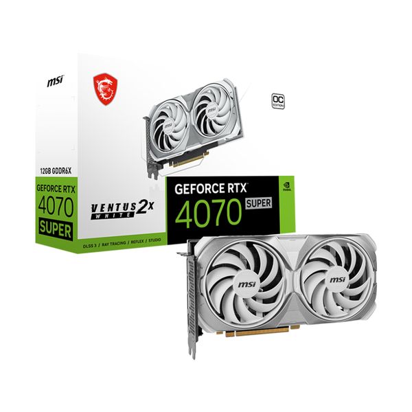 MSI GeForce RTX 4070 Super 12GB Ventus 2X White OC Κάρτα Γραφικών