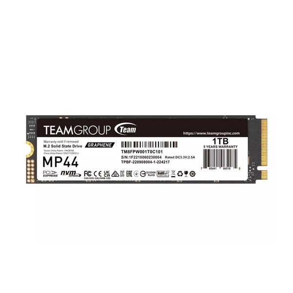 TeamGroup MP44 M.2 PCIe Gen4.0 1TB SSD Εσωτερικός Σκληρός Δίσκος