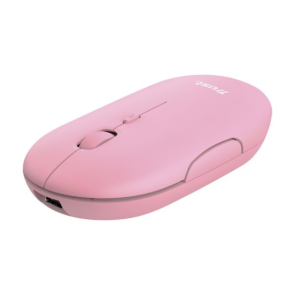 Trust Puck Wireless Rechargeable Pink Ασύρματο Ποντίκι