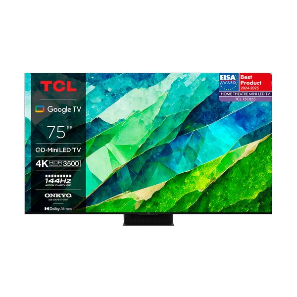 TCL QD Mini-LED 75C855 75" Τηλεόραση Google TV 4K