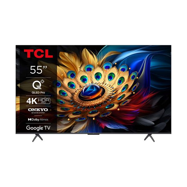 TCL QLED 55C655 55" Τηλεόραση Google TV 4K