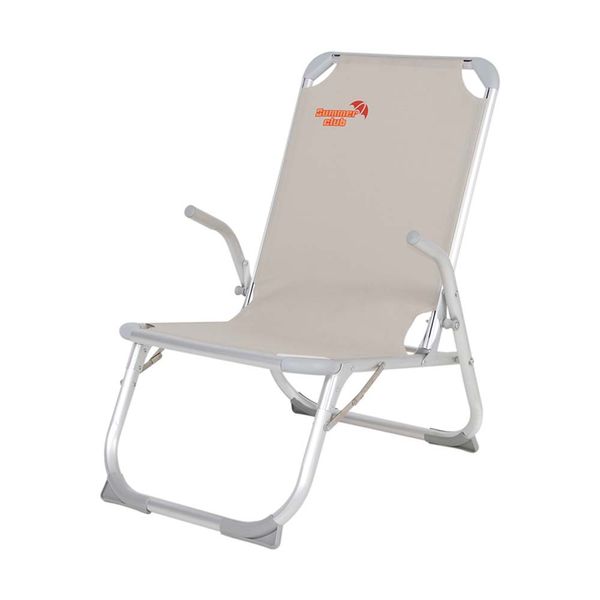 Summer Club Textiline Αλουμινίου Εκρού Καρεκλάκι Παραλίας