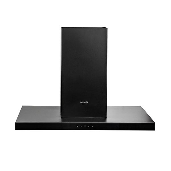 Davoline Square 090 Black Απορροφητήρας Νησίδα