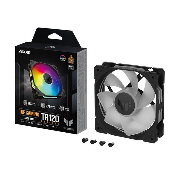 Asus TUF Gaming TR120 ARGB Reverse Blade Single Pack Ανεμιστήρας Υπολογιστή