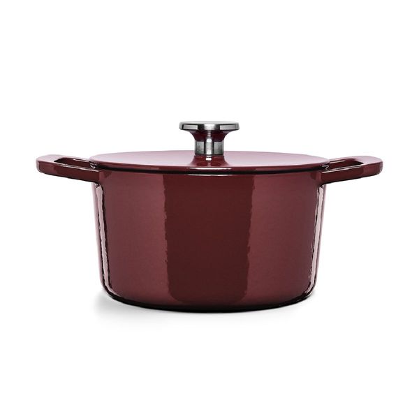 Fissler Moments Μαντεμένια Κατσαρόλα Κόκκινη 24 cm