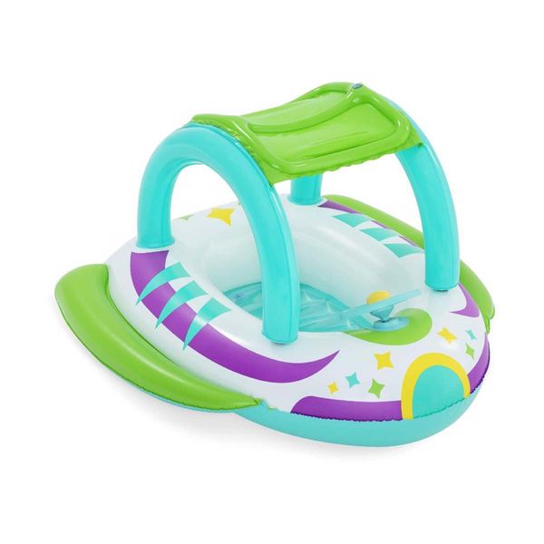 Bestway Βάρκα Φουσκωτή Με Σκιαστρο & Τιμονι