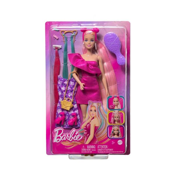 Mattel Barbie Πολύχρωμα Μαλλιά JDC85