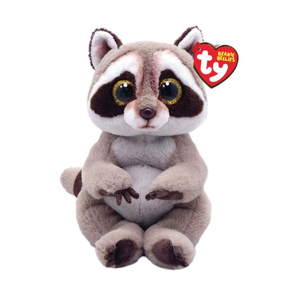 TY Χνουδωτό Beanie Bellies Ρακούν Γκρι 15cm 1607-41284