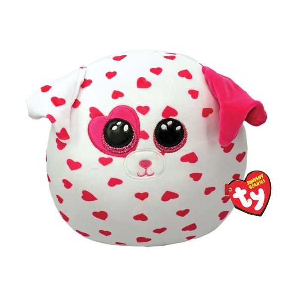 TY Squishy Beanies Λούτρινο 30cm Σκυλάκι με Καρδούλες 1607-39368