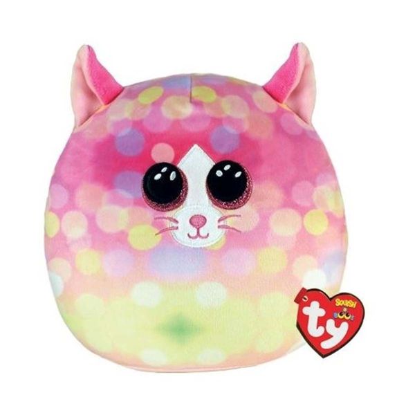 TY Squishy Beanies Λούτρινο 25cm Γάτα Πολύχρωμη 1607-39239