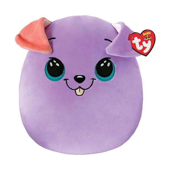 TY Squishy Beanies Λούτρινο 25cm Σκύλος Μοβ 1607-39225