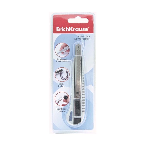 Erich Krause Κοπίδι Μεταλλικό με Κουμπί Ασφαλείας 19157