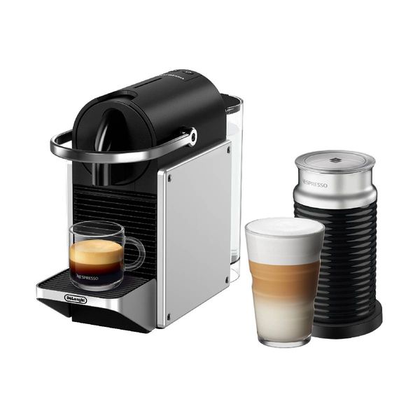 Delonghi EN127.SAE Pixie Silver & Aeroccino3 Μηχανές Espresso - Με κάψουλα