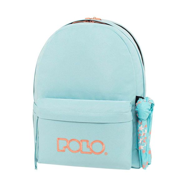 Polo Original Double Scarf Cyan/Salmon 901235-5637 (2024) Τσάντα Πλάτης