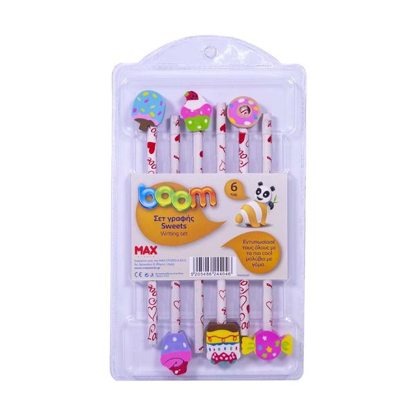 Boom Μολύβι με Γόμα Sweets Pc-1504 6τμχ