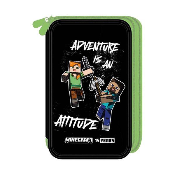 Graffiti Διπλή Green Minecraft 248331 Κασετίνα