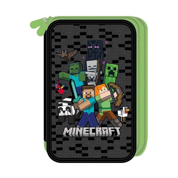 Graffiti Διπλή Minecraft Black 248332 Κασετίνα