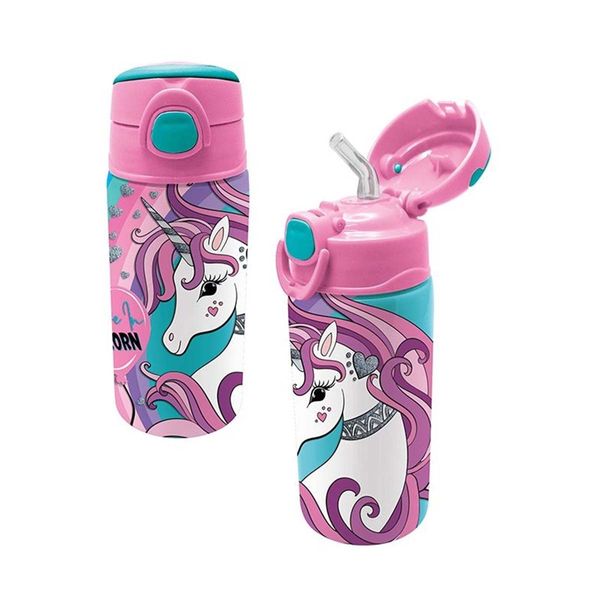 Graffiti Ανοξείδωτο με Καλαμάκι 500ml Unicorn 241411 Παγούρι