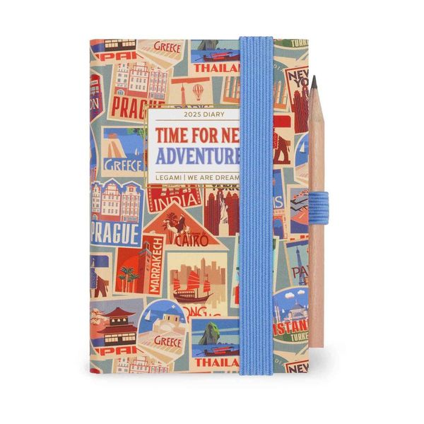 Legami Ημερολόγιο 2Μέρες/Σελίδα με Μολύβι 6.5x10cm 2025 Travel Stickers