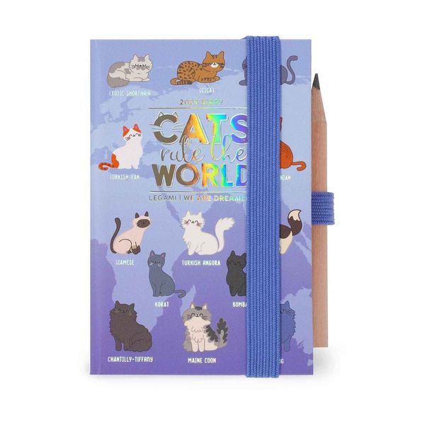 Legami Ημερολόγιο 2Μέρες/Σελίδα με Μολύβι 6.5x10cm 2025 Kitty