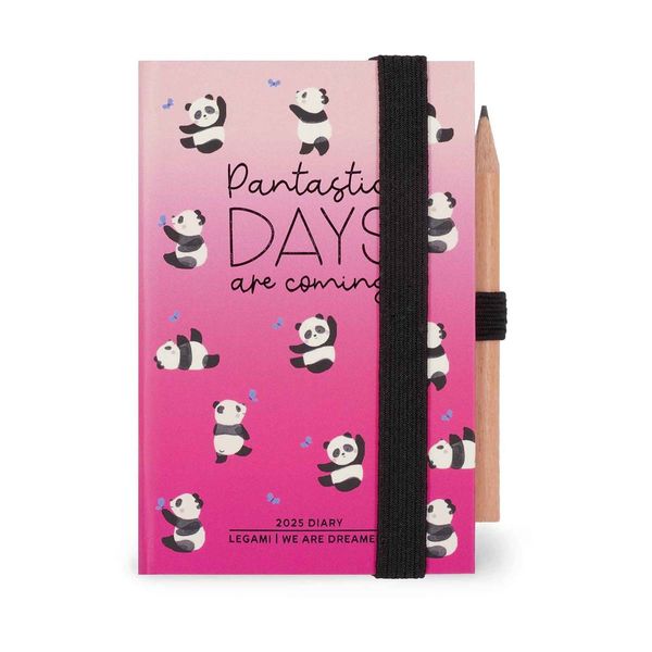 Legami Ημερολόγιο 2Μέρες/Σελίδα με Μολύβι 6.5x10cm 2025 Panda