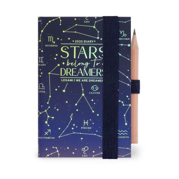 Legami Ημερολόγιο 2Μέρες/Σελίδα με Μολύβι 6.5x10cm 2025 Stars