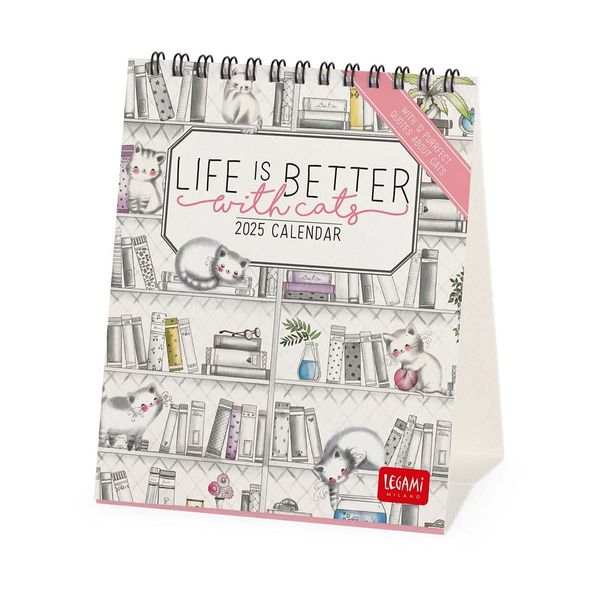 Legami Ημερολόγιο Επιτραπέζιο 2025 12x14.5cm Sketchy Cats
