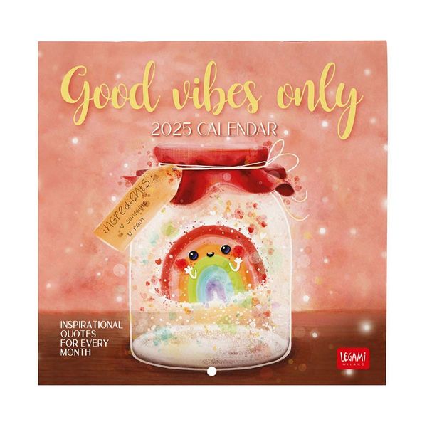 Legami Ημερολόγιο Τοίχου 2025 18x18cm Good Vibes Only