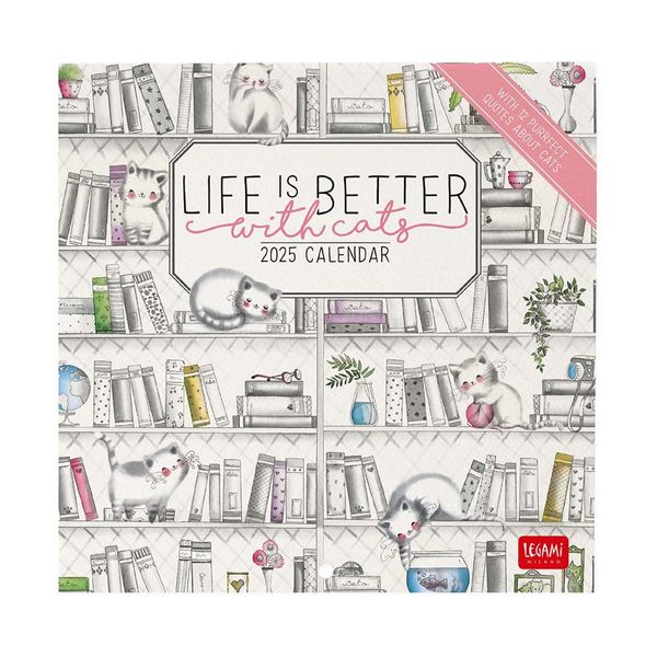 Legami Ημερολόγιο Τοίχου 2025 18x18cm Sketchy Cats
