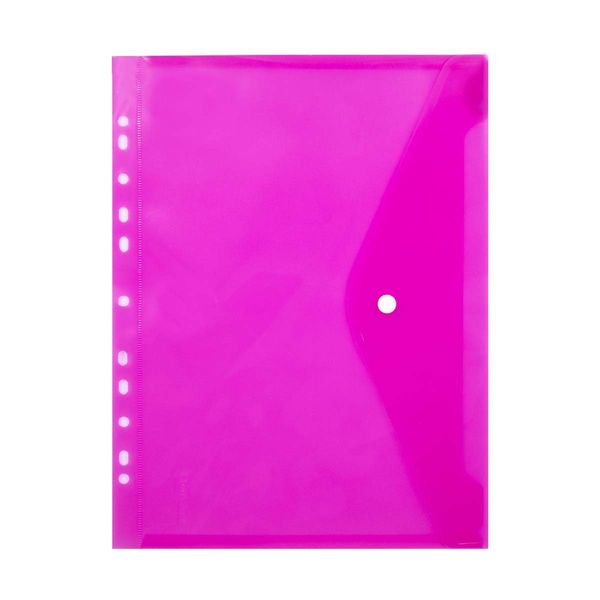 OfficeNet Φάκελος Κουμπί με Τρύπες Α4 Ροζ