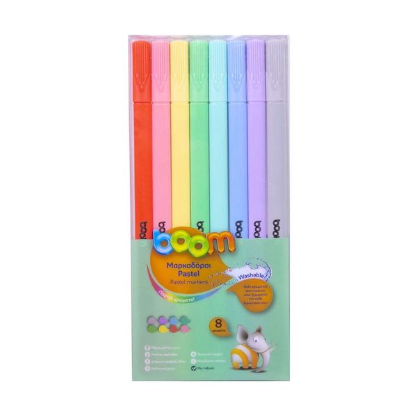 Boom Μαρκαδόροι Pastel 8 τμχ