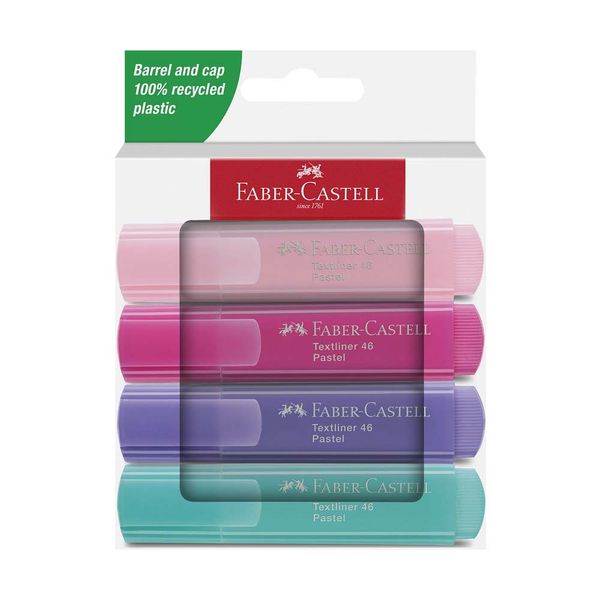 Faber Castell Μαρκαδόροι Υπογράμμισης Pastel 12310915 4τμχ