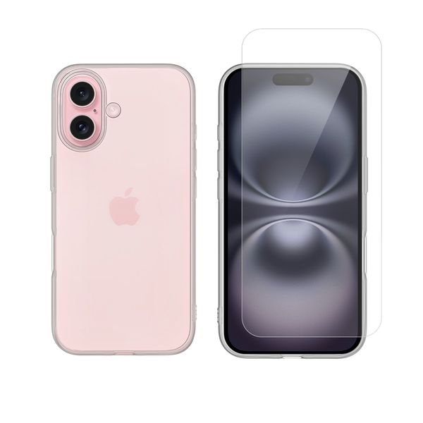 Redshield iPhone 16 TPU Case & Tempered Glass Transparent Σετ - Θήκη Κινητου & Προστατευτικό Οθόνης