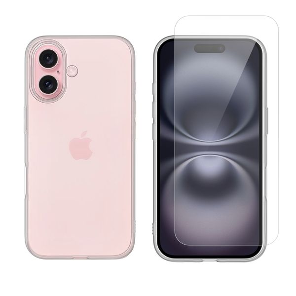 Redshield iPhone 16 Plus TPU Case & Glass Transparent Σετ - Θήκη Κινητου & Προστατευτικό Οθόνης