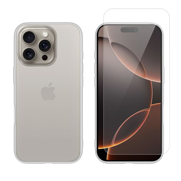 Redshield iPhone 16 Pro Max TPU Case & Tempered Glass Transparent Σετ - Θήκη Κινητου & Προστατευτικό Οθόνης