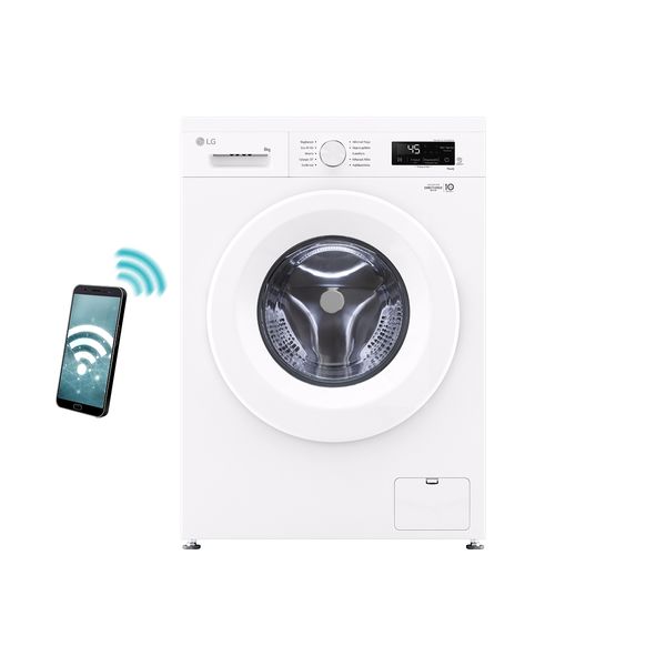 LG F4X1008NWH 8kg Πλυντήριο Ρούχων